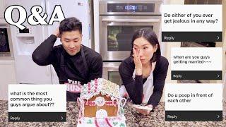 *JUICY* COUPLES Q&A while making gingerbread house 