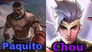 Chou vs Paquito {1v1} mobile legend bang bang