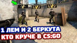 1 ЛЕМ ПРОТИВ 2 БЕРКУТОВ В КС ГО! - КТО КРУЧЕ?!