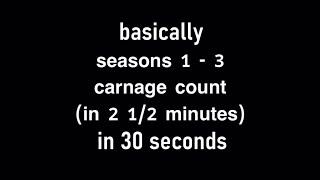 Basically in 30 Seconds Seasons 1 - 3 (2021) Carnage Count