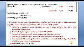 GST, VOL 3:18,Unit 3-Procedure and Levy under GST, problems on calculation of services