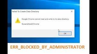 Failed to Create Data Directory Google Chrome cannot read and write to its data directory