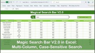New Excel Magic Search V2.0: Case-Sensitive Multi-Column Search!