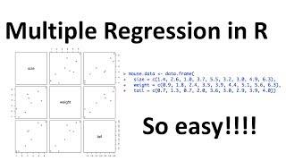 Multiple Regression in R, Step-by-Step!!!