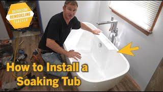 Freestanding Soaking Tub -  Easiest Way to Install l PLAN LEARN BUILD