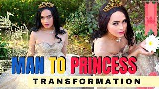 TURNED A MAN INTO A PRINCESS  BOY TO GIRL FULL BODY TRANSFORMATION  A DREAM COME TRUE || JANDROGEN