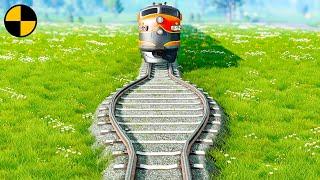 Trains vs Wide Rails  BeamNG.Drive