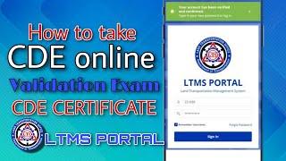 How to take CDE Online Validation Exam | Cde certificate Reviewer | Ltms portal