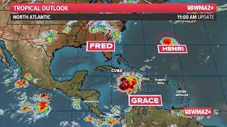 Watching the tropics: Eyes on Tropical Storms Grace and Henri