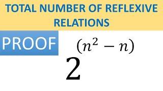 Number of Reflexive Relations on a Set Proof