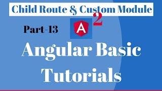 angular 2: child route & custom module