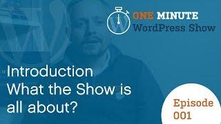 What is the One Minute WordPress Show? - Episode 001