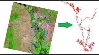 How to extract River shape from Landsat Image