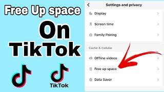 Free Up Space on tiktok | tiktok free up space | How to use Free up space on tiktok #tiktok