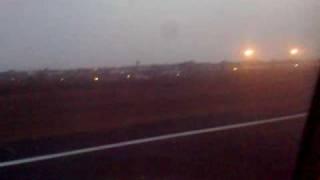 Early morning Kingfisher flight landing at Goa Airport