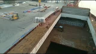 Barrel loading using ship crane | oil drum lifter | @vishaldhayalkar9231  (timelapse)