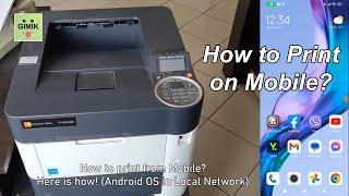 How to Print from Mobile. Android OS in Local Network.