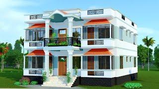 Modern Village House Design 2022. 4 Room House Plans Indian Style.