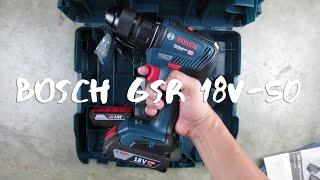 Mesin Bor Baterai Cordless Drill Bosch GSR 18V-50 - Brushless