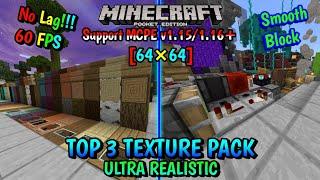 Top 3 Minecraft Texture Pack - Ultra Realistic Texture Pack For Minecraft v1.15/1.16+ - Smooth Block