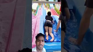 Fun at the water park trampoline #Assument #waterpark #trendingvideo #vlog #shorts #comedy #reels