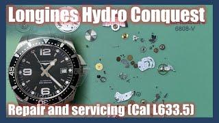 Longines Hydro Conquest L633.5 full review and servicing