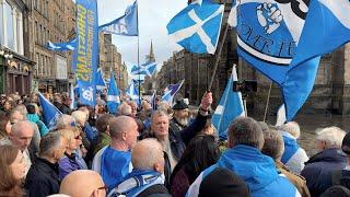 Outside Memorial Service for Alex Salmond, former first minister of Scotland, Edinburgh, Scotland