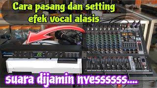 cara pasang efek vocal alesis ke mixer