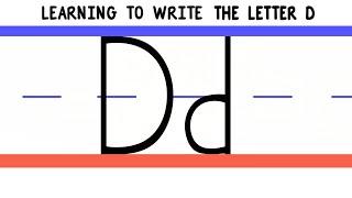 Write the Letter D - ABC Writing for Kids - Alphabet Handwriting by 123ABCtv