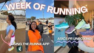 WEEK OF RUNNING: huge asics pr unboxing, runna training app