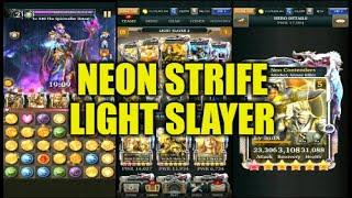 Legendary Game Of Heroes: Neon Strife Event Gameplay/Team Testing (Light Slayer)