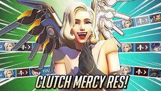 Clutch Mercy Res Saves Game!  Top 500 Mercy Gameplay - Overwatch