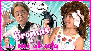  BROMAS DIVERTIDAS y GRACIOSAS!!  ESPANTANDO a mi ABUELA!!  Las MEJORES BROMAS para NIÑOS!!