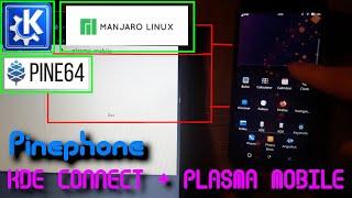 KDE Plasma Mobile: Pinephone KDE Connect Working (Remote Control) Manjaro + Bluetooth Demo