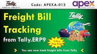 Freight Bill Tracking Module | By Apex Tally Solutions.