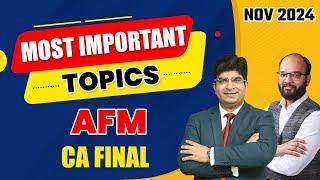 Most Important Topics AFM CA Final Nov 2024 | How to Prepare CA Final AFM | CA Final Nov 2024 | ICAI