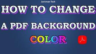 HOW TO CHANGE ANY PDF BACKGROUND COLOR | CHANGE PDF COLOR IN ADOBE READER |