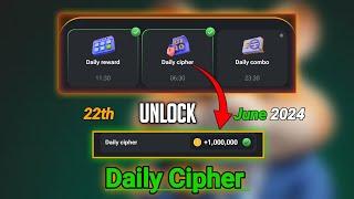 Hamster Kombat Daily Cipher Today I M Coins 22 June 2024.