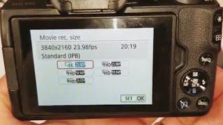 Canon M50: How to Change Video Resolution- Missing 4k?