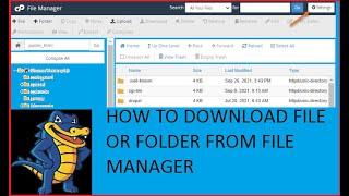 How to Download a folder or file in Hostgator Cpanel File Manager