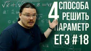  Новые четыре способа решить параметр | ЕГЭ. Задание 18. Математика. Профиль | Борис Трушин