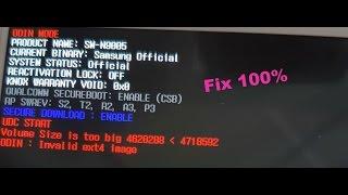 How to Fix invalid ext4 image N9005 volume size is too big odin invalid ext4 image