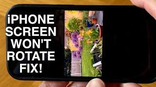 How To Rotate iPhone Screen Fix