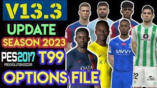 PES 2017 T99 V13.3 UNOFFICIAL UPDATE 2023