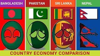 Bangladesh vs Pakistan vs Nepal  vs Sri lanka Country Economy Comparison