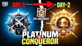 In 2 Days From Platinum To Conqueror  Tips And Tricks 100% Working | PUBGM