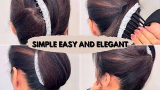 Simple easy and elegant hairstyles for fine and thin hair, medium to short length,️