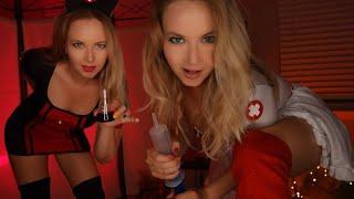 ASMR Two vampire nurses will taste you  Halloween 