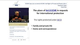 ECtHR Case Law on Article 8 ECHR: the Right to Private and Family Life in Expulsion Cases