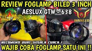 REVIEW FOGLAMP BILED 3 INCH AESLUX 3 COLOR GTW 638 DEVIL EYES #foglamp